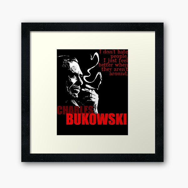 Charles Bukowski ))(( Poet and Novelist Fan Design Metal Print for Sale by  acquiesce13