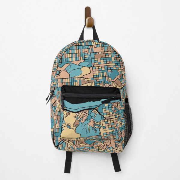 Item preview, San Francisco Map Pattern in Mid Century Pastel designed and sold by PatternMaps.