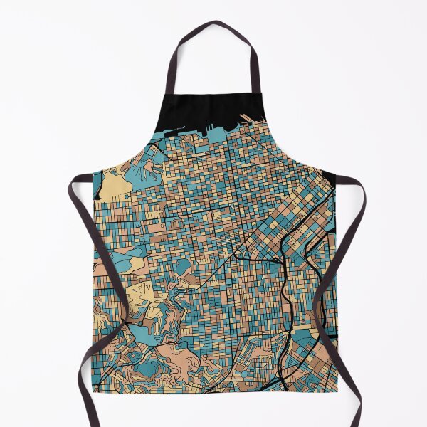 Item preview, San Francisco Map Pattern in Mid Century Pastel designed and sold by PatternMaps.