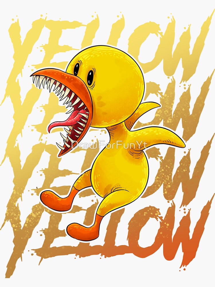 Yellow Rainbow Friends Fan art Sticker for Sale by DrawForFunYt