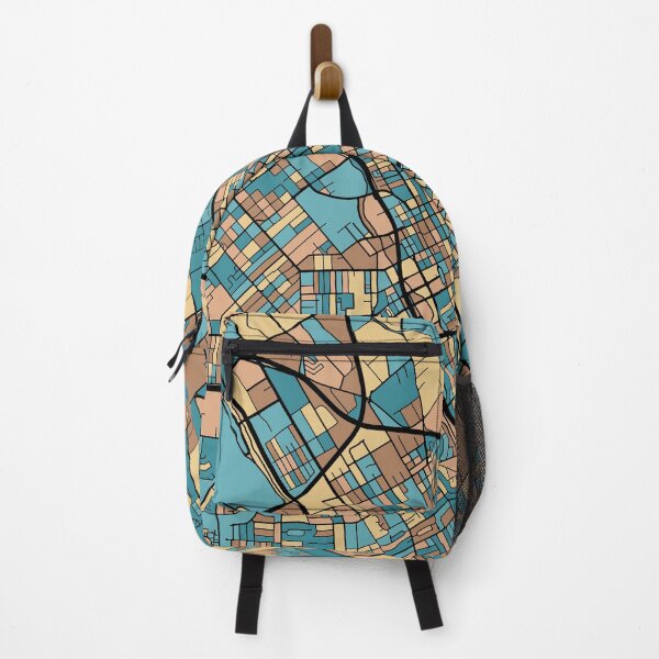 Item preview, San Jose Map Pattern in Mid Century Pastel designed and sold by PatternMaps.