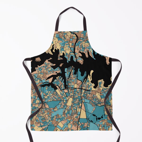 Item preview, Sydney Map Pattern in Mid Century Pastel designed and sold by PatternMaps.