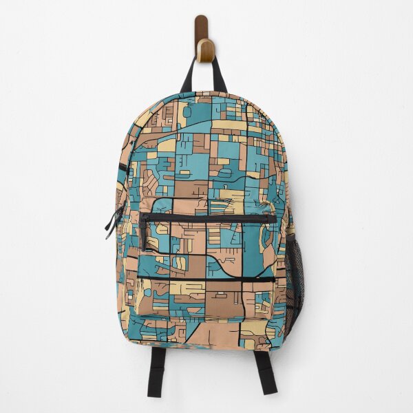 Item preview, Arlington Map Pattern in Mid Century Pastel designed and sold by PatternMaps.
