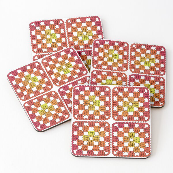 Item preview, Crochet Granny Square Retro Pattern in Sunny Colours designed and sold by Aureusglow.