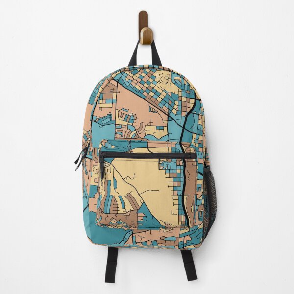 Item preview, Colorado Springs Map Pattern in Mid Century Pastel designed and sold by PatternMaps.