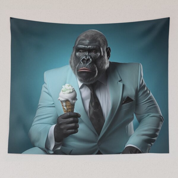 Item preview, Gorilla eating ice cream, tough guy designed and sold by silent-violin.