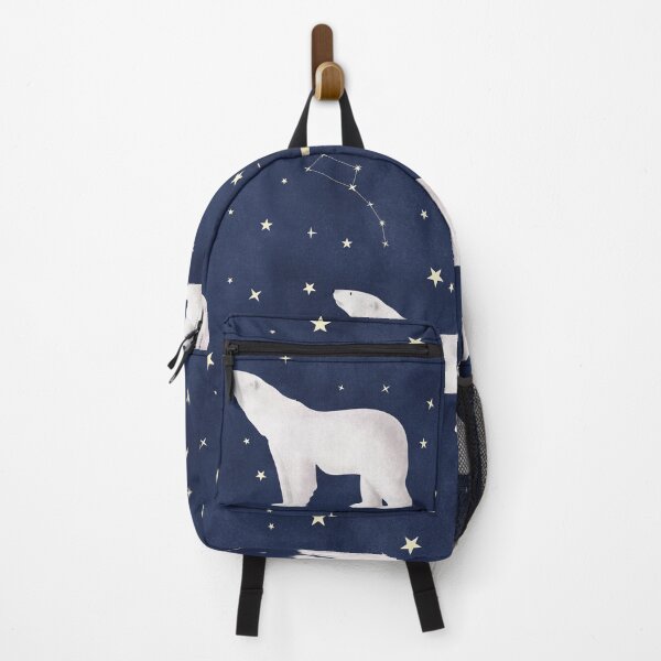 Item preview, Polar bear and stars watercolor print. Great Bear, Little Bear constellation. Cute animal fantasy allover print. Magic starry night  designed and sold by likapix.