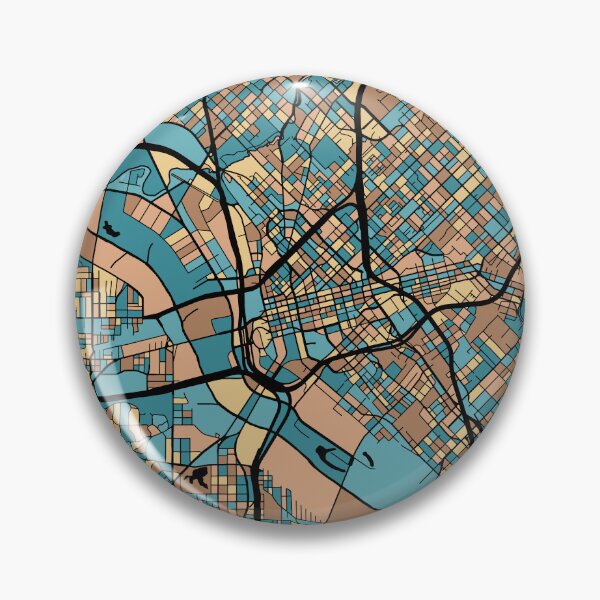 Artikelvorschau, Dallas-Kartenmuster in Mid-Century-Pastell entworfen und verkauft von PatternMaps.