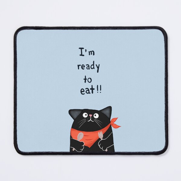 Item preview, Black cat hungry ready for meal designed and sold by Beerich888.