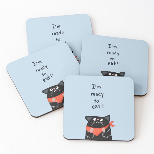 Item preview, Black cat hungry ready for meal designed and sold by Beerich888.