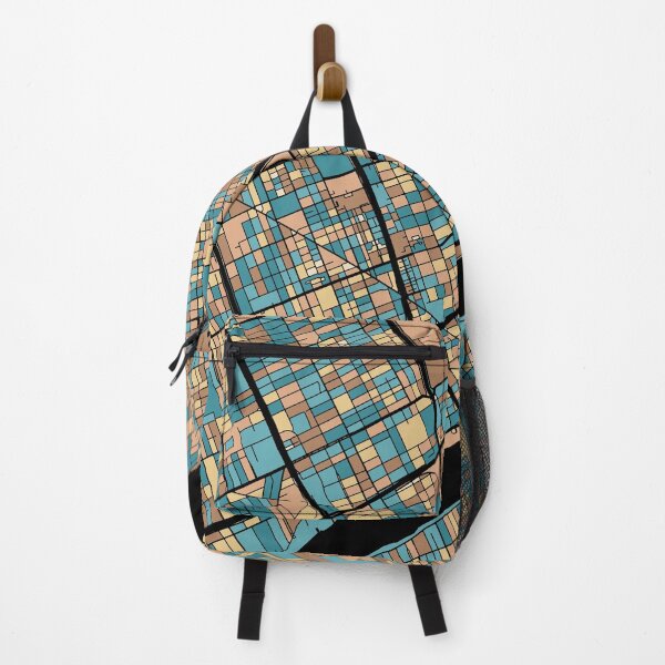 Item preview, Detroit Map Pattern in Mid Century Pastel designed and sold by PatternMaps.