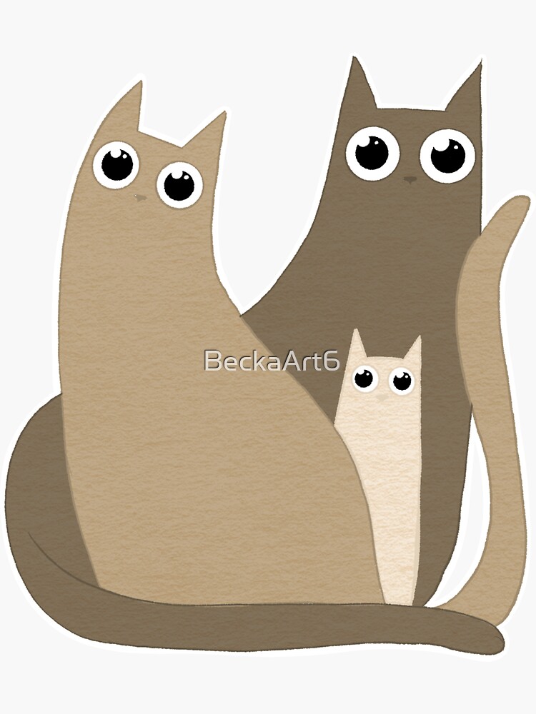 "A dedication for the cat lovers" Sticker for Sale by BeckaArt6 Redbubble