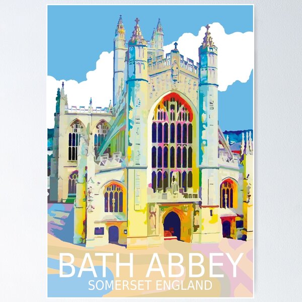 Bath Abbey Somerset Travel Poster Poster