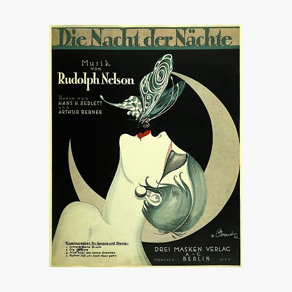 "Vintage Art Deco Song Sheet" Photographic Print by mindydidit Redbubble