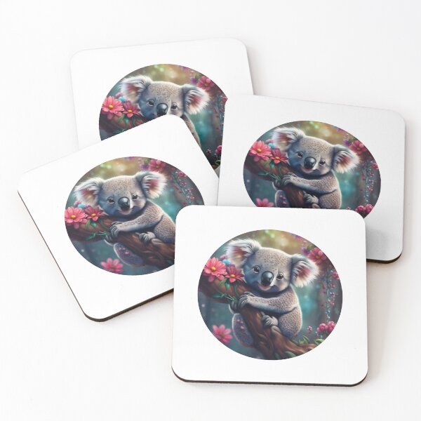 Item preview, Koala bear cute in tree with flowers designed and sold by JackFreestone.