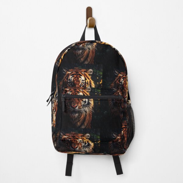 Item preview, Ferocious Angry Tiger Face Roaring in Wild Majesty | Wildlife Art designed and sold by JustArtDesign9.