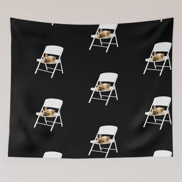 Item preview, White Folding Chair With Dog  designed and sold by oxyten.