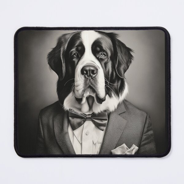 Item preview, Saint Bernard in Business Suit Art designed and sold by redstar19.