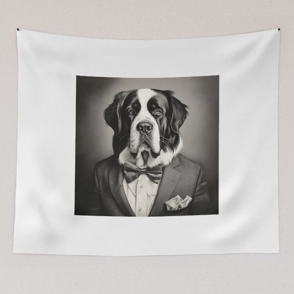 Item preview, Saint Bernard in Business Suit Art designed and sold by redstar19.