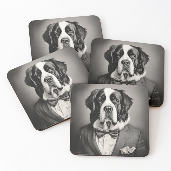 Item preview, Saint Bernard in Business Suit Art designed and sold by redstar19.