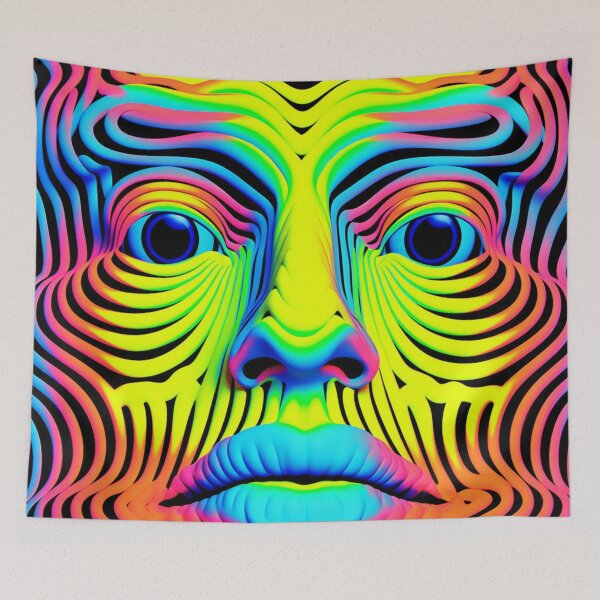 Item preview, Abstract Colorful Face Art - Expressive Modern Design designed and sold by JustArtDesign9.