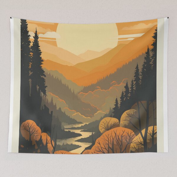 Item preview, Great Smoky Mountains art designed and sold by ArtFusion-Shop.