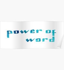 "Power of word" watercolor lettering Poster