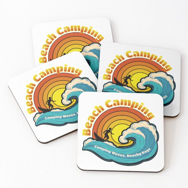 Item preview, Camping Waves - Beachy Days for campers and surfers designed and sold by All Year Round.