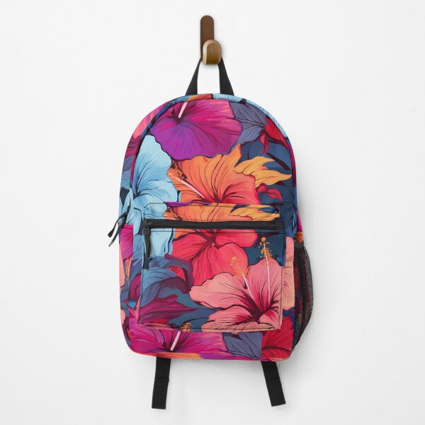 Item preview, Tropical Elegance: Colorful Hibiscus Pattern Art Print designed and sold by trendyzcom.