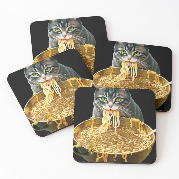 Item preview, Yummy Ramen Cat - Pet Noodles designed and sold by HideTheInsanity.