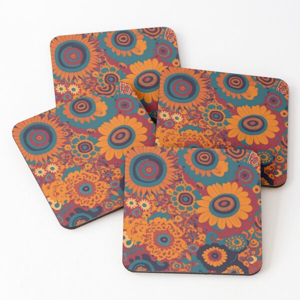 Item preview, Flower Power Colourful Flower Pattern designed and sold by druidwolfart.
