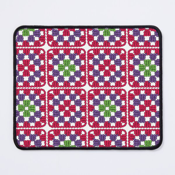 Item preview, Crochet Granny Square Retro Pattern in Red  designed and sold by Aureusglow.