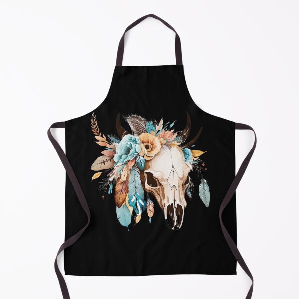 Item preview, Bohemian style, Ethnic skull, Watercolors designed and sold by Katarzyna Dembek.