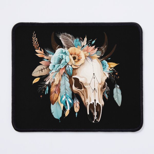Item preview, Bohemian style, Ethnic skull, Watercolors designed and sold by Katarzyna Dembek.