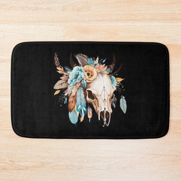 Item preview, Bohemian style, Ethnic skull, Watercolors designed and sold by Katarzyna Dembek.