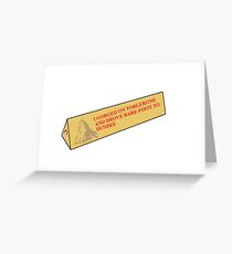Alan Partridge's Iconic Toblerone Quote Greeting Card