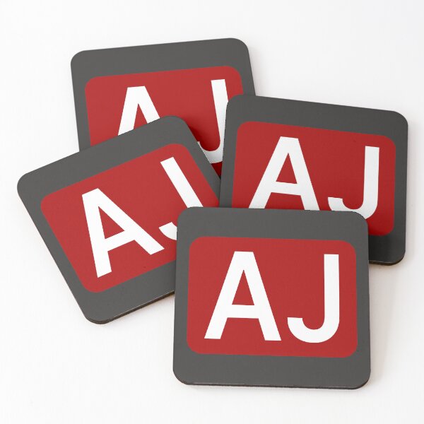 Item preview, AJ Initials White Letters designed and sold by Jeallan Designs.