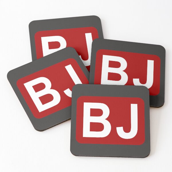 Item preview, BJ Initials White Letters designed and sold by Jeallan Designs.