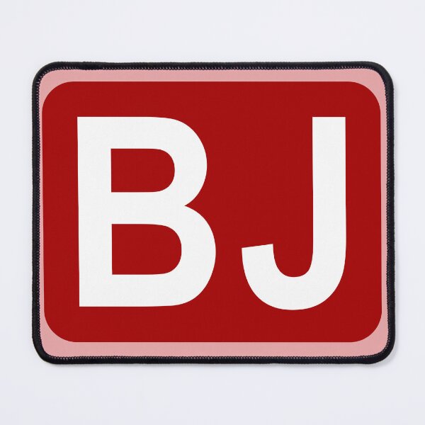 Item preview, BJ Initials White Letters designed and sold by Jeallan Designs.
