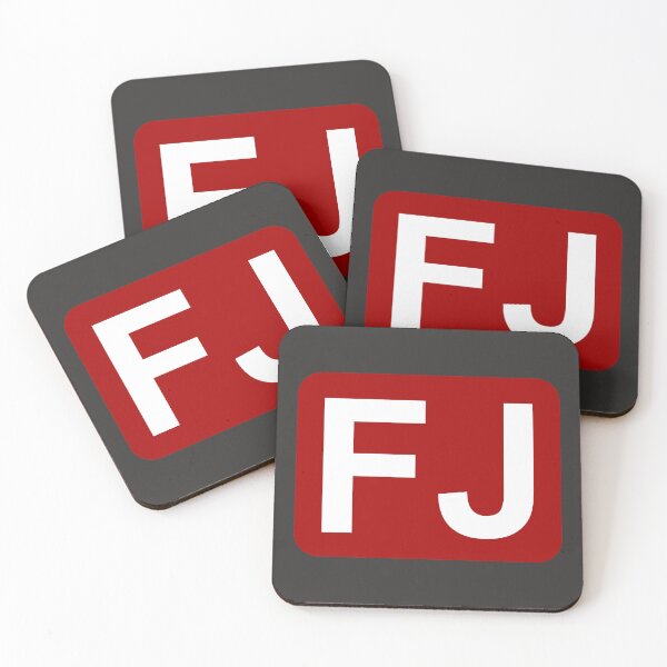 Item preview, FJ Initials White Letters designed and sold by Jeallan Designs.
