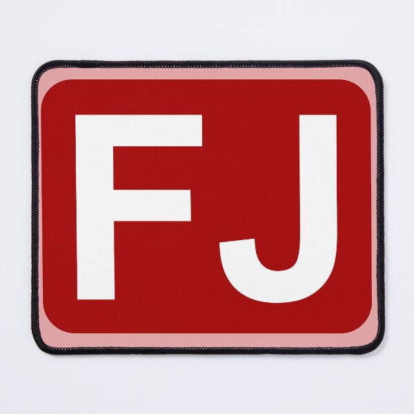 Item preview, FJ Initials White Letters designed and sold by Jeallan Designs.