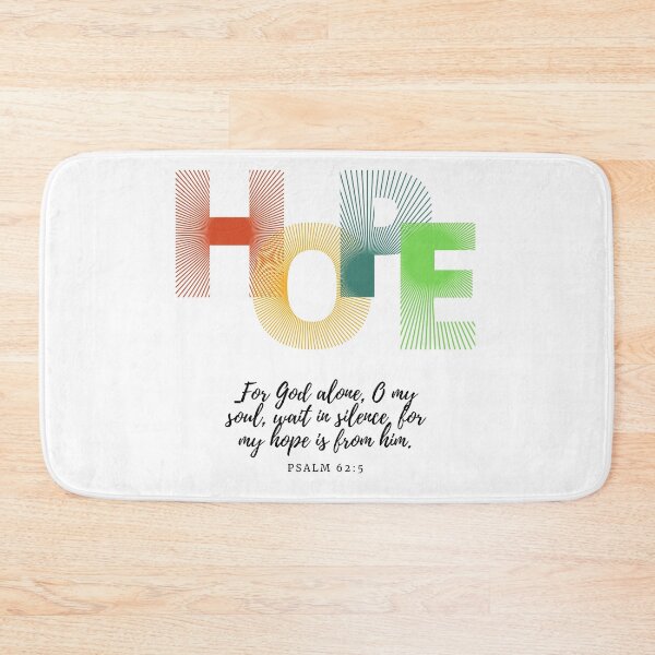 Item preview, Biblical verse: For God alone, O my soul, wait in silence, for my hope is from him. designed and sold by IguaranDesign.