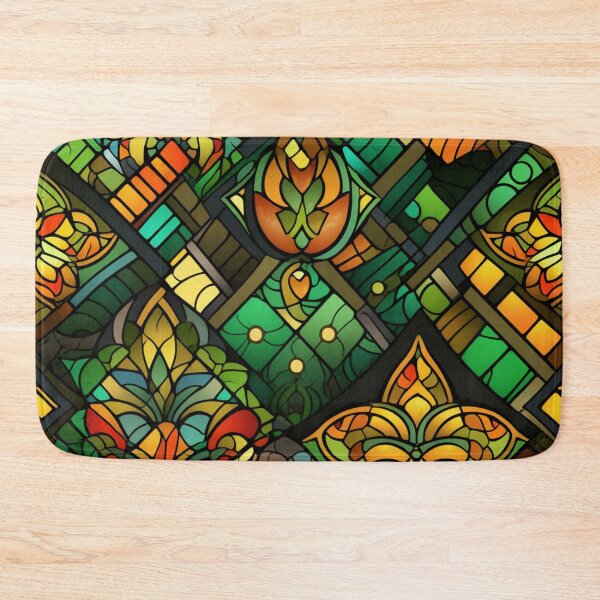Item preview, Colorful fantasy pattern orange red green turquoise yellow ornaments oriental designed and sold by G-M-Designs.