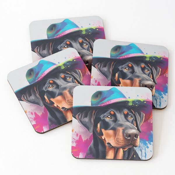 Item preview, Doberman Dog Wearing A Cowboy Hat designed and sold by Wolfheartart.