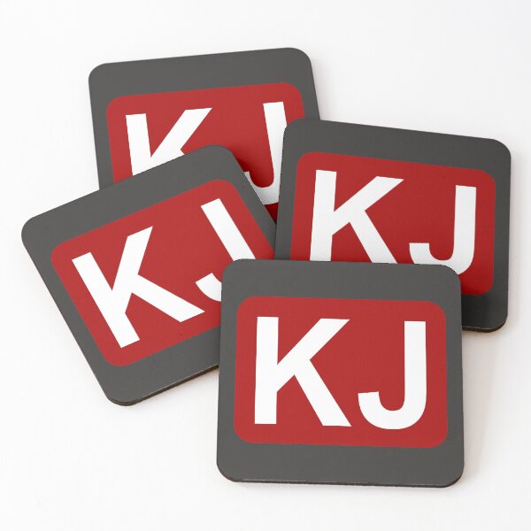 Item preview, KJ Initials White Letters designed and sold by Jeallan Designs.