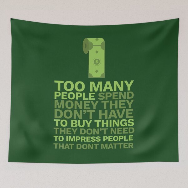 Item preview, Money Waste Quote- Typography Text Icon Design - Green color designed and sold by AMGraphicStudio.