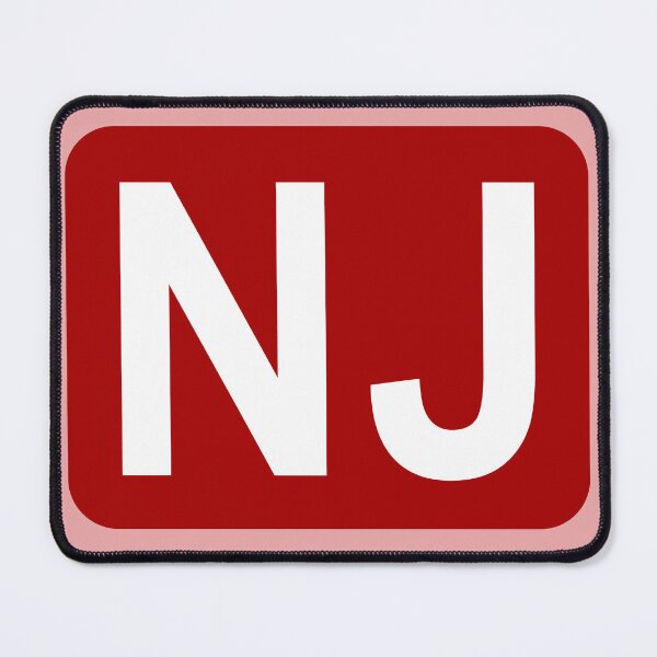 Item preview, NJ Initials White Letters designed and sold by Jeallan Designs.