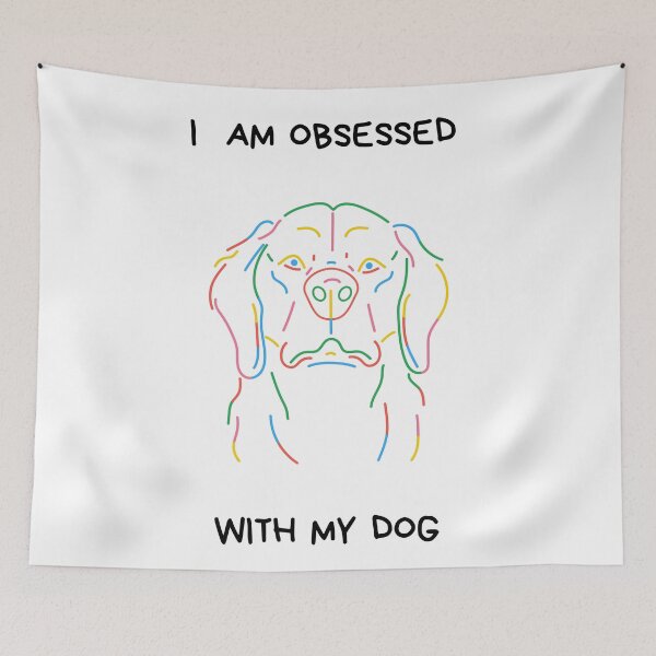 Item preview, I am obsessed with my dog design designed and sold by CrazyFace5.