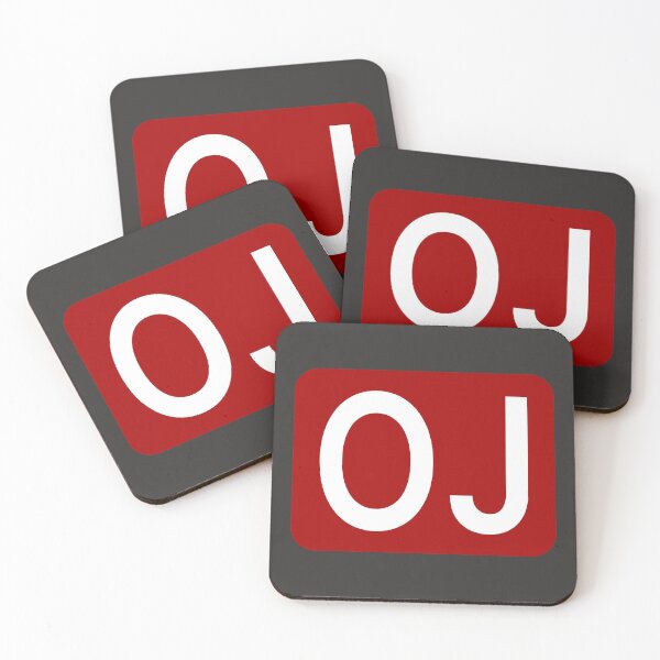 Item preview, OJ Initials White Letters designed and sold by Jeallan Designs.