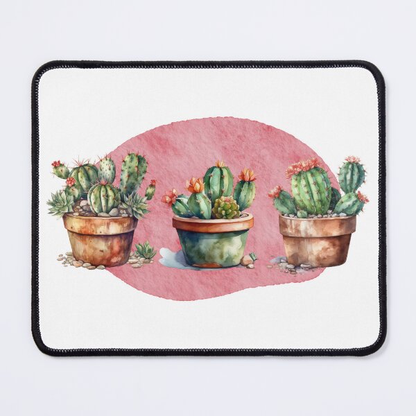 Item preview, Cacti in pots, Flowerpots, Watercolors designed and sold by Katarzyna Dembek.